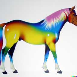 a horse, airbrush painting by Howard Arkley generated by DALL·E 2